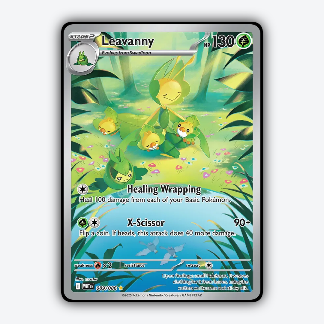Leavanny #89 - White Flare Set - Card Rug