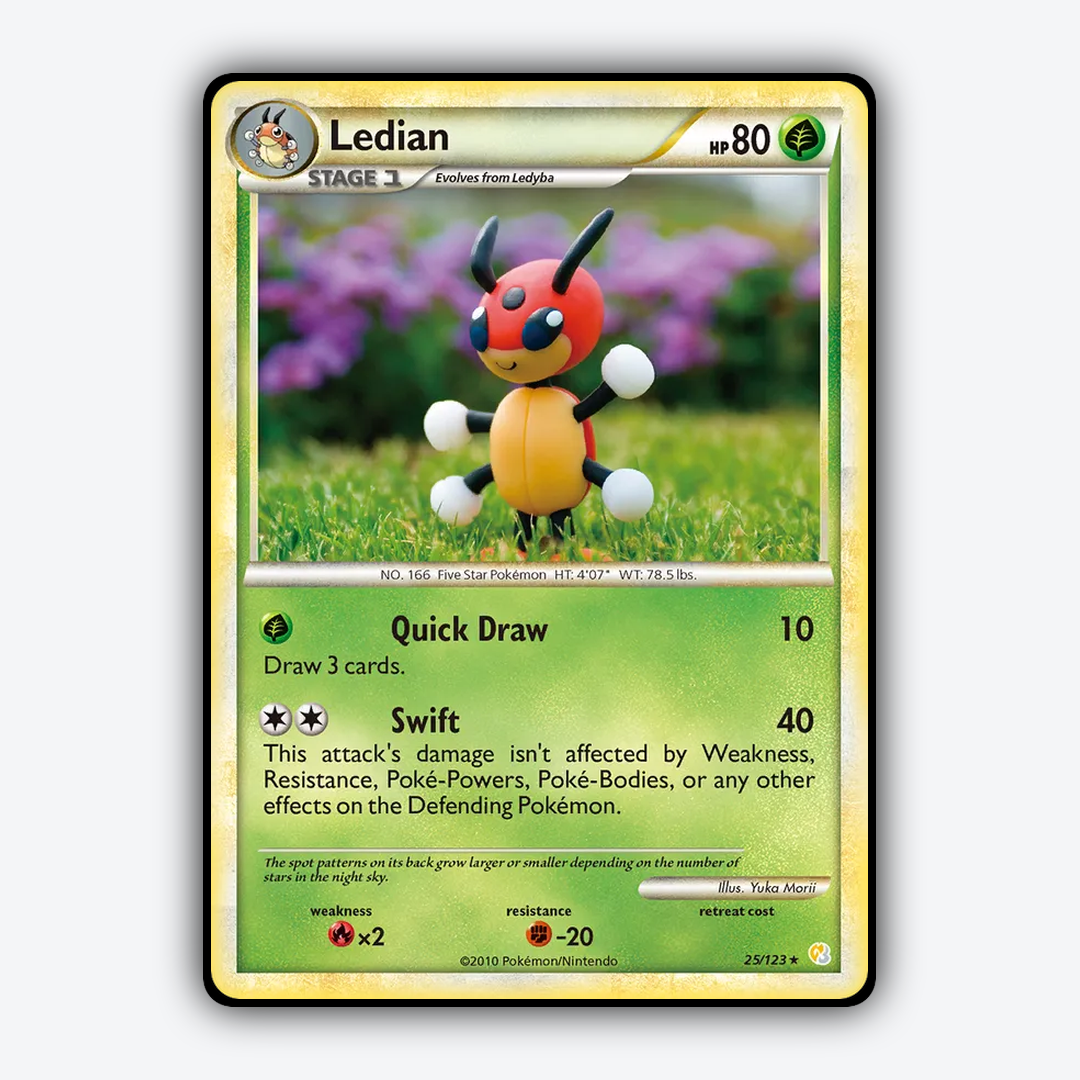 Ledian 025/123 - HeartGold & SoulSilver Set - Card Rug