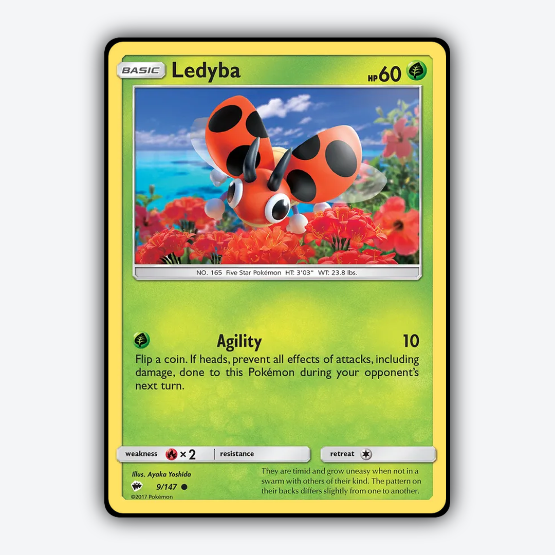 Ledyba 009/147 - Burning Shadows Set - Card Rug