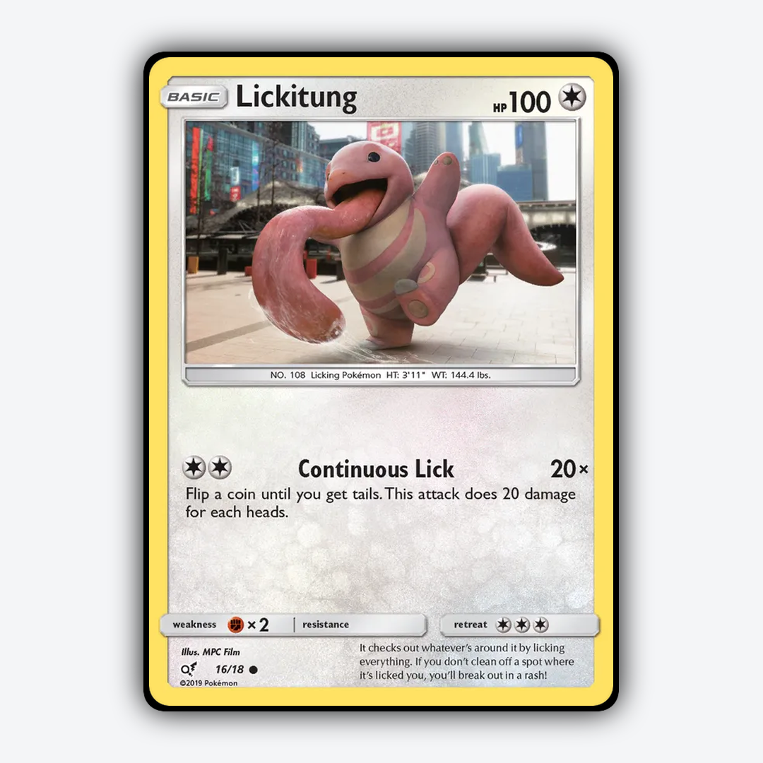 Lickitung 016/18 - Detective Pikachu Set - Card Rug