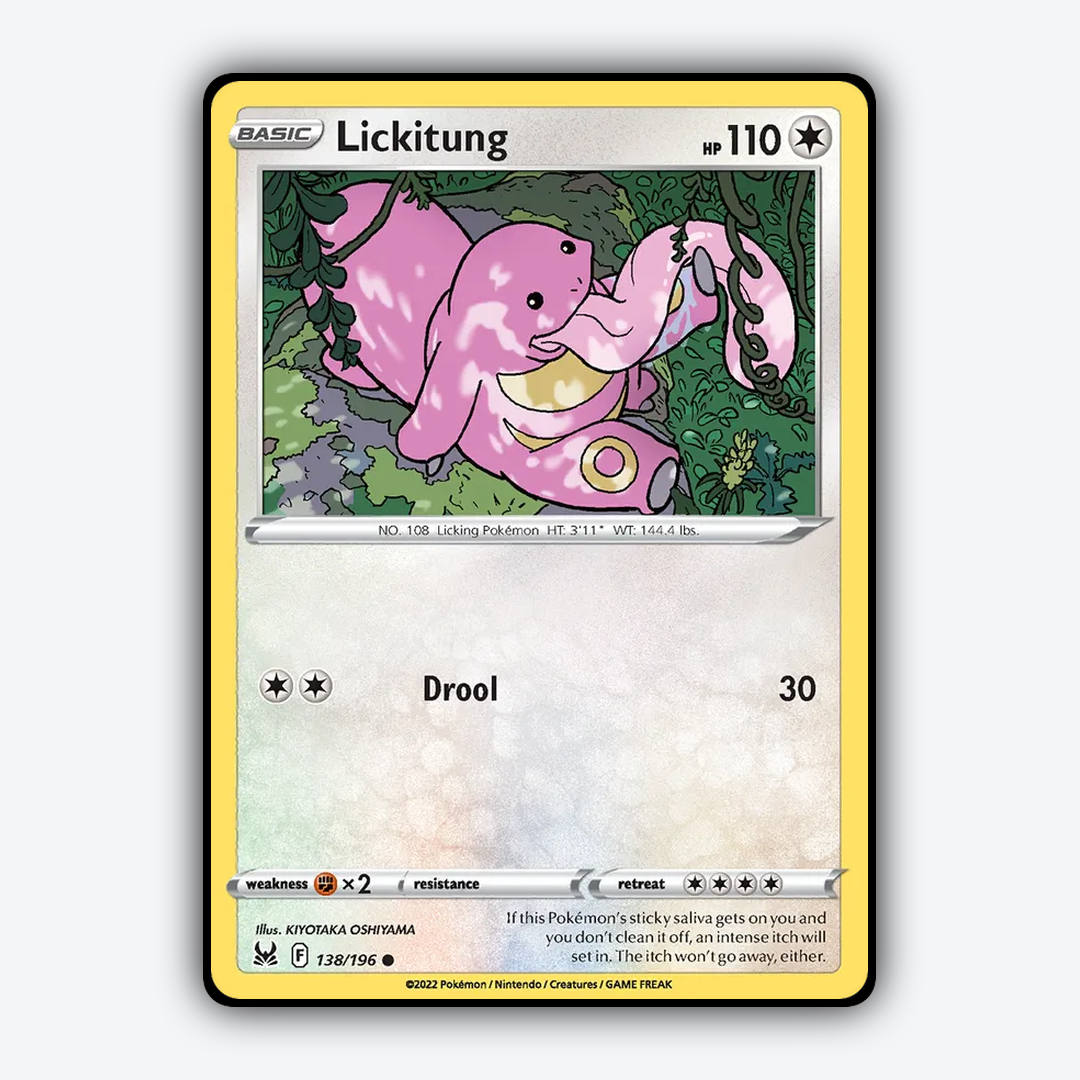 Lickitung 138/196 - Lost Origin Set - Card Rug
