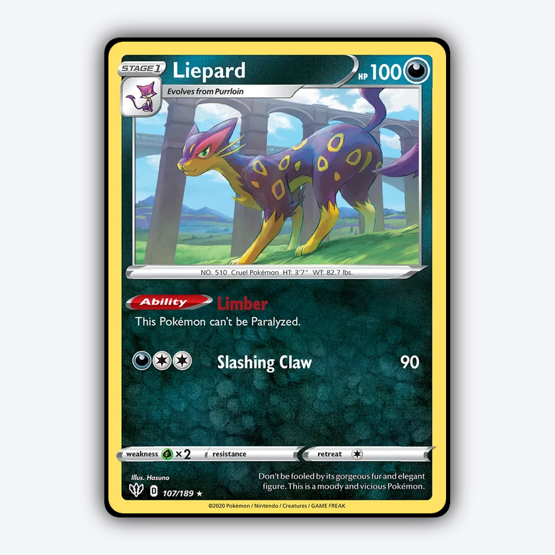 Liepard 107/189 - Darkness Ablaze Set - Card Rug