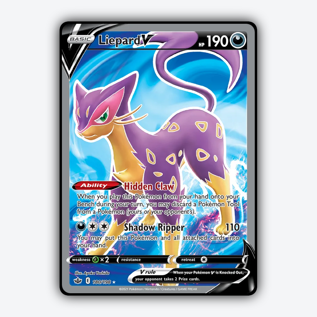 Liepard V 180/198 - Chilling Reign Set - Card Rug