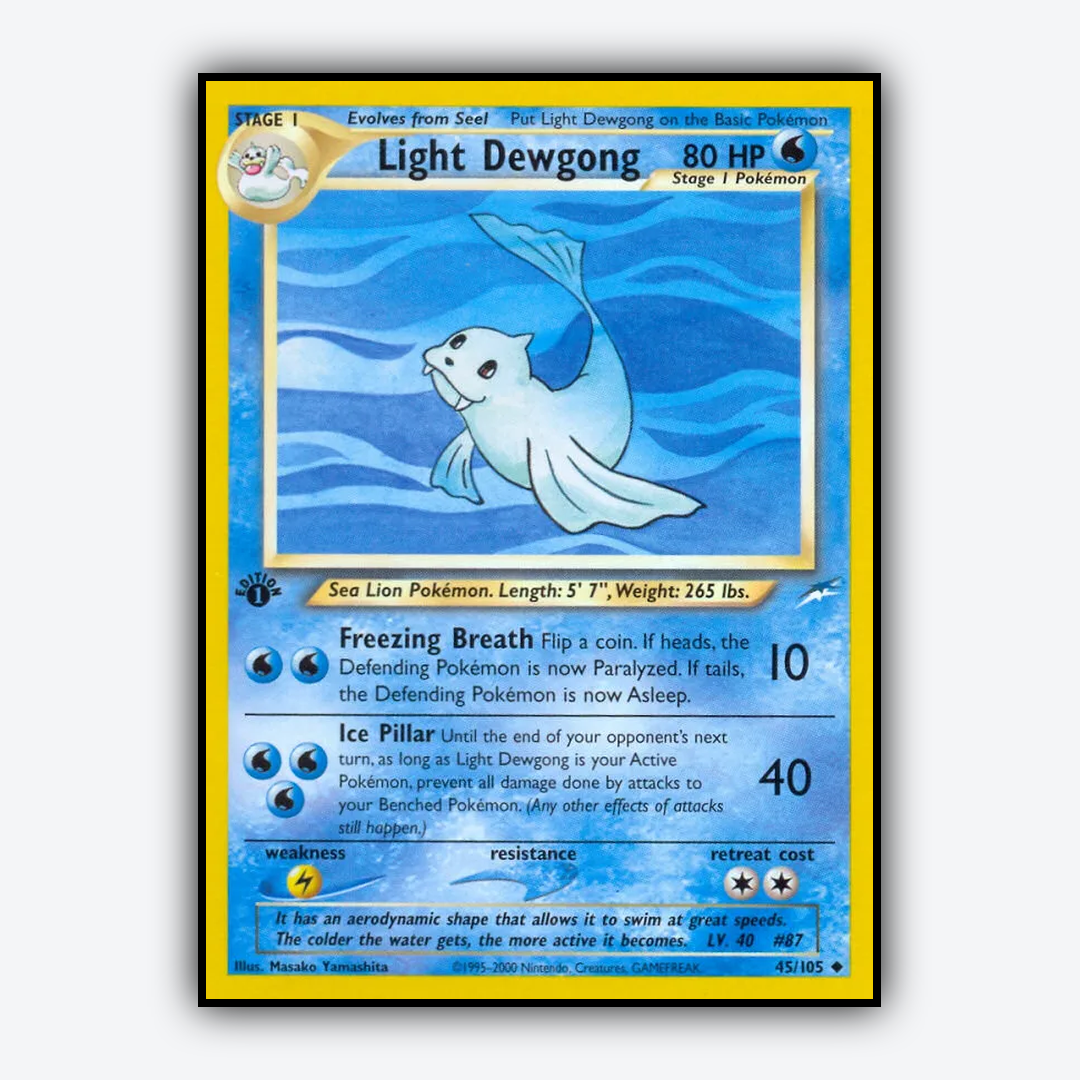 Light Dewgong 045/105 - Neo Destiny Set - Card Rug