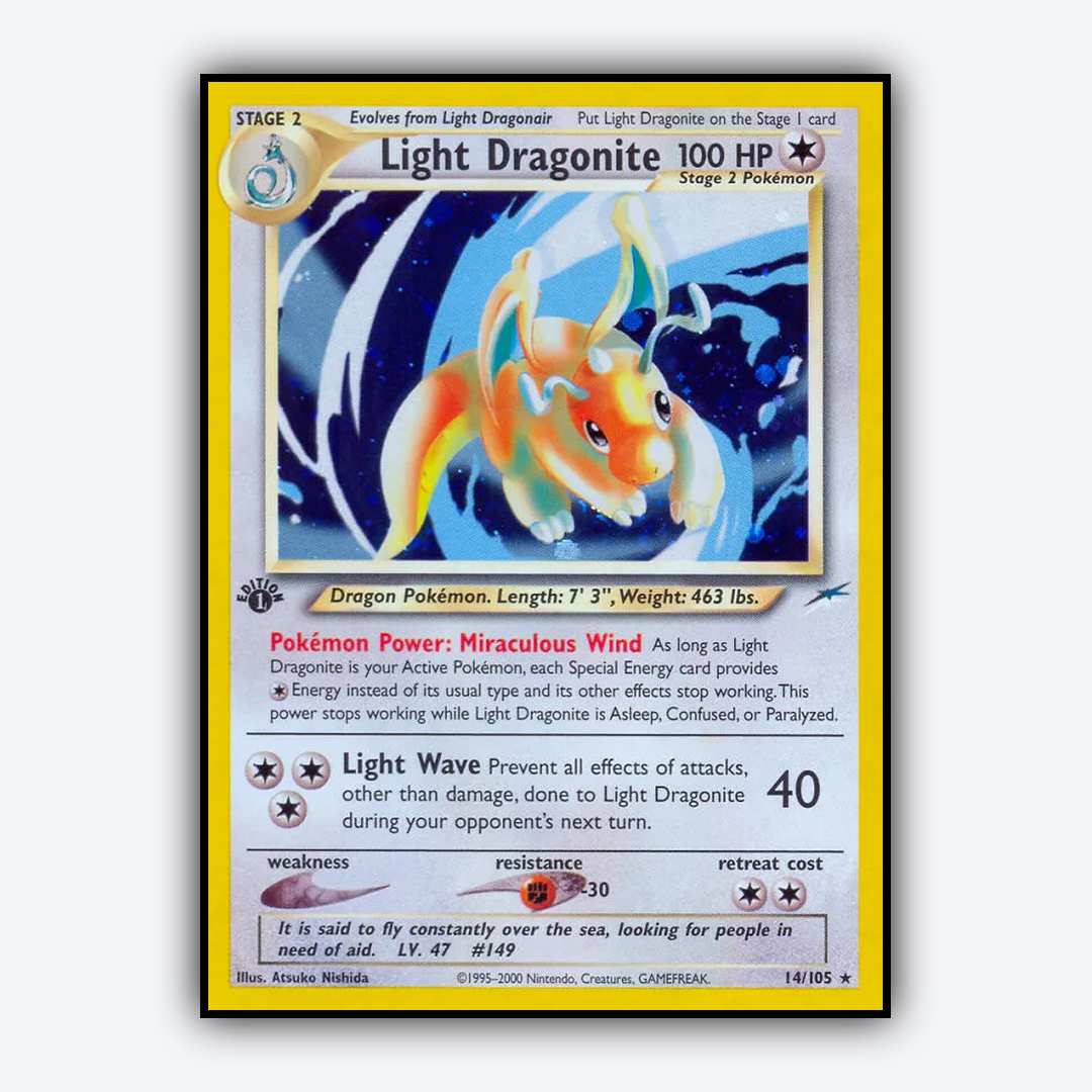 Light Dragonite 014/105 - Neo Destiny Set - Card Rug