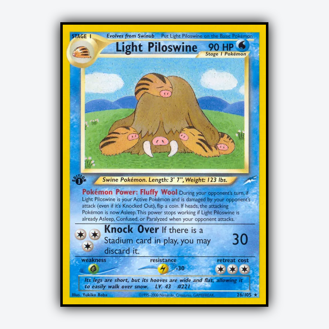 Light Piloswine 026/105 - Neo Destiny Set - Card Rug
