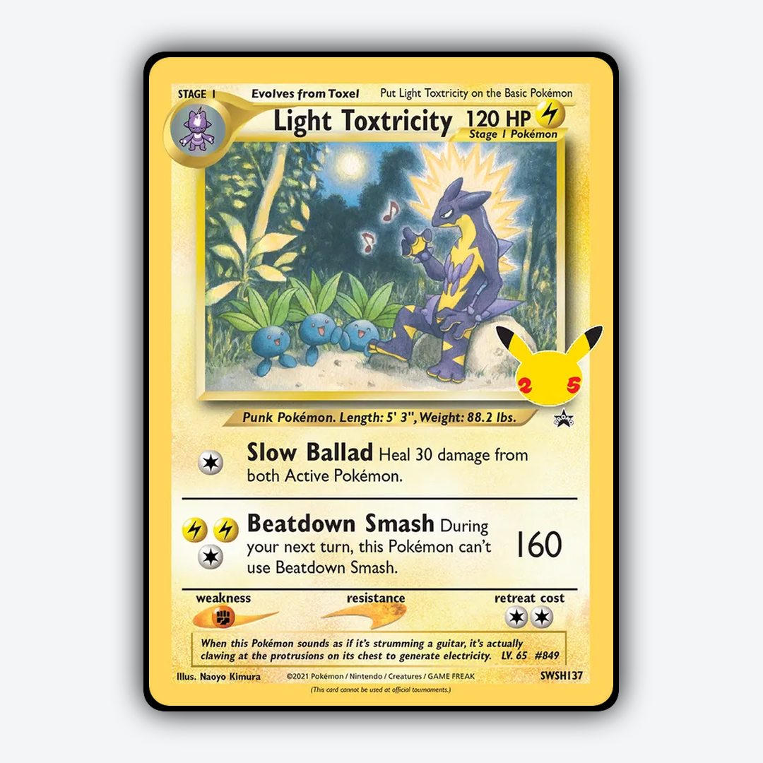 Light Toxtricity #137 - SWSH Black Star Promos Set - Card Rug