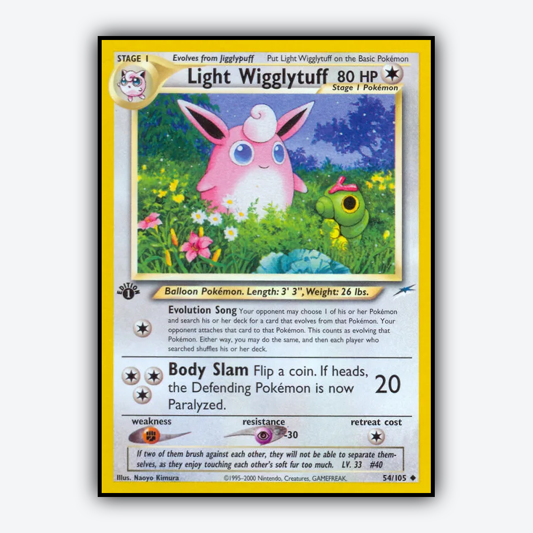 Light Wigglytuff 054/105 - Neo Destiny Set - Card Rug