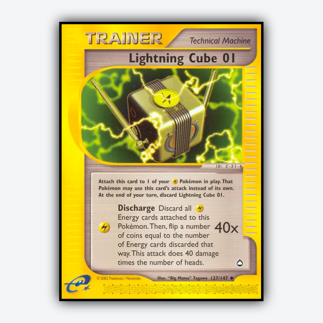Lightning Cube 01 127/147 - Aquapolis Set - Card Rug