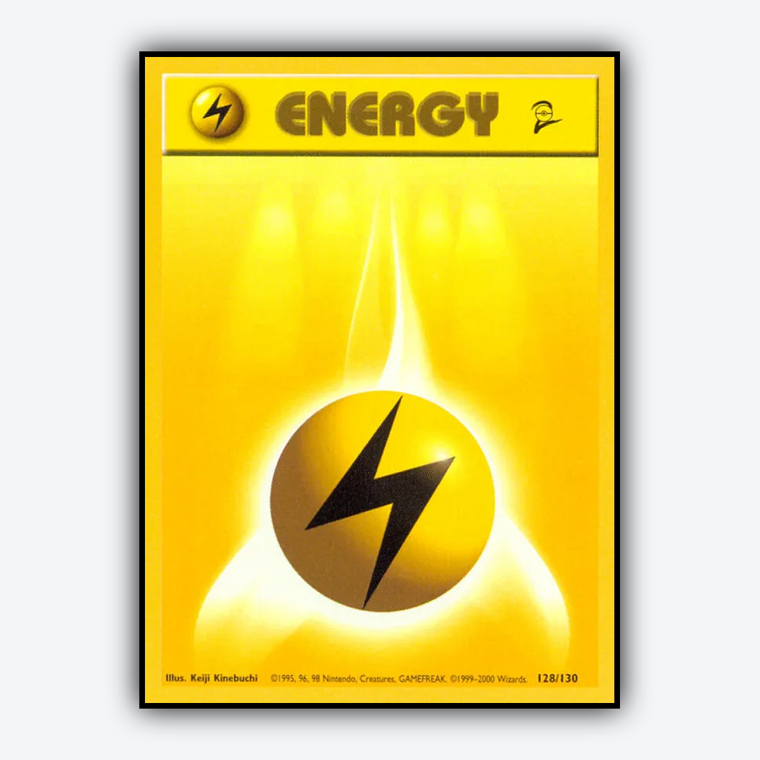 Lightning Energy 128/130 - Base Set 2 Set - Card Rug