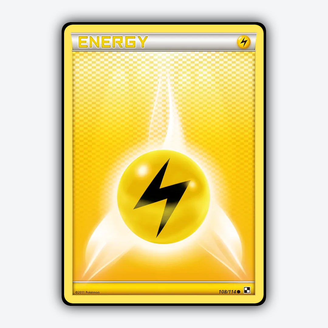 Lightning Energy 108/114 - Black & White Set - Card Rug