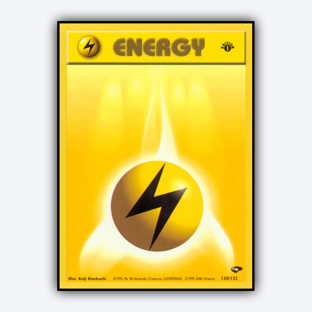 Lightning Energy 130/132 - Gym Challenge Set - Card Rug