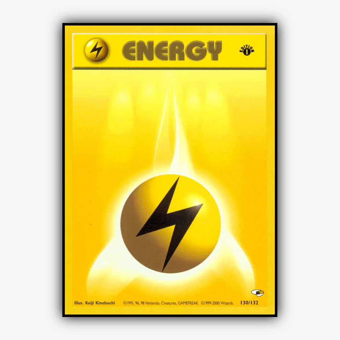 Lightning Energy 130/132 - Gym Heroes Set - Card Rug