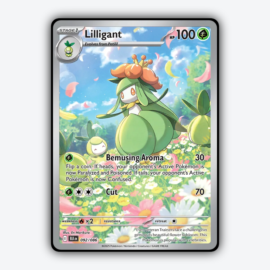 Lilligant #92 - Black Bolt Set - Card Rug
