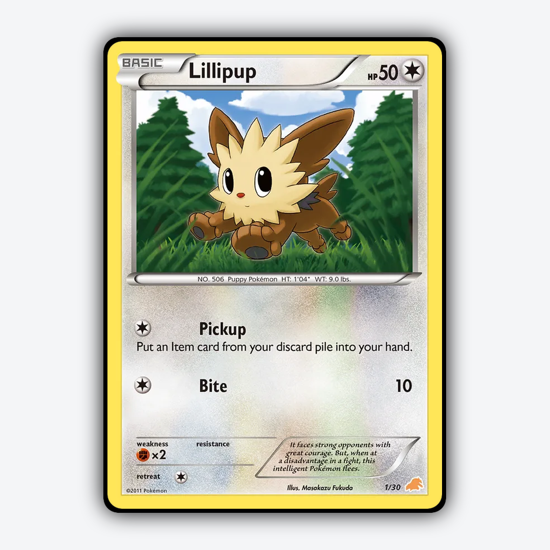 Lillipup 001/30 - Black & White Trainer Kit Excadrill Set - Card Rug