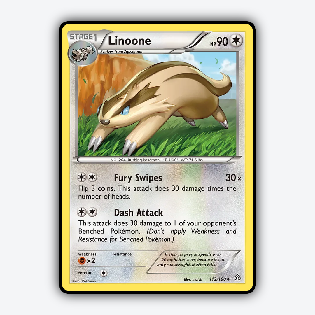Linoone 112/160 - Primal Clash Set - Card Rug