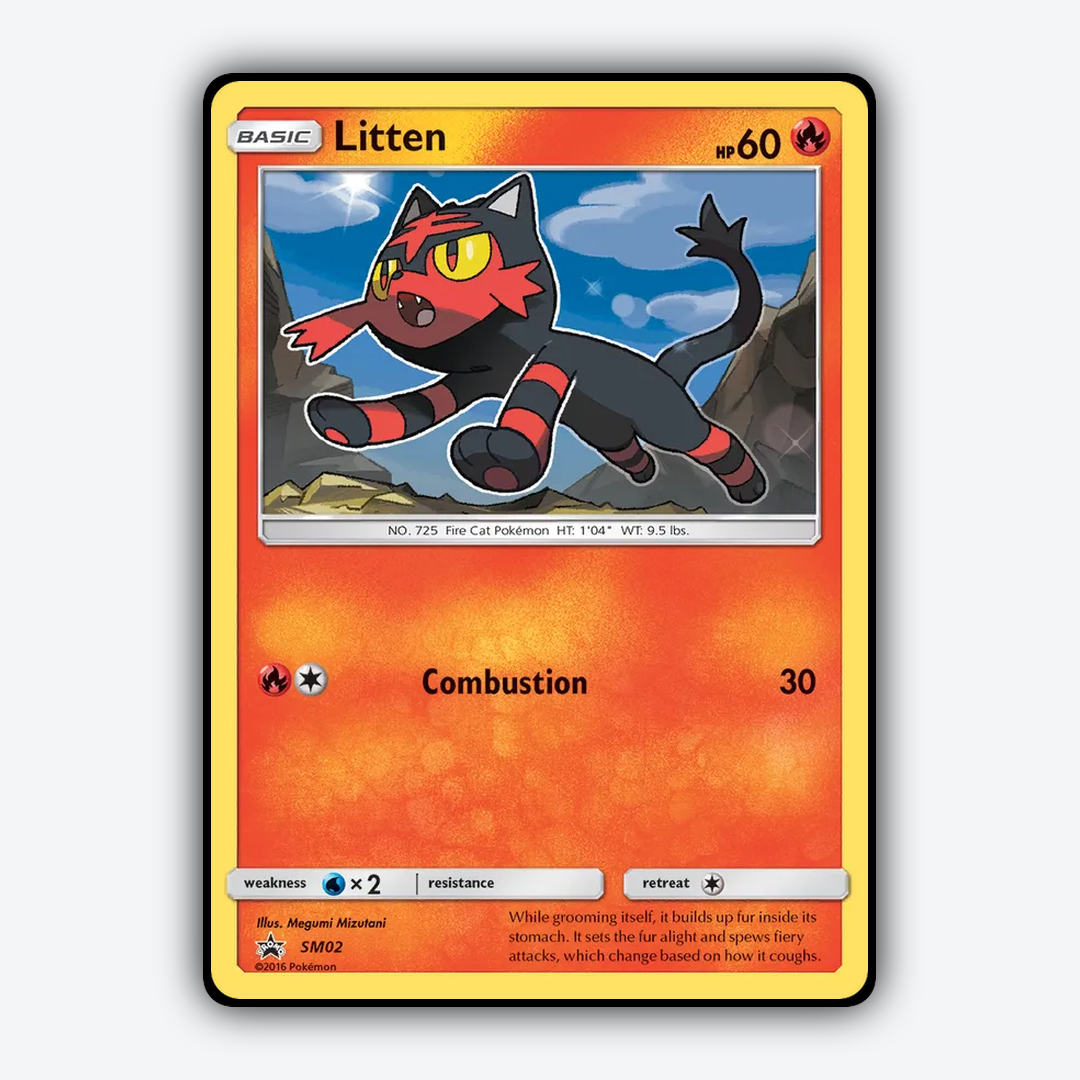 Litten #2 - SM Black Star Promos Set - Card Rug