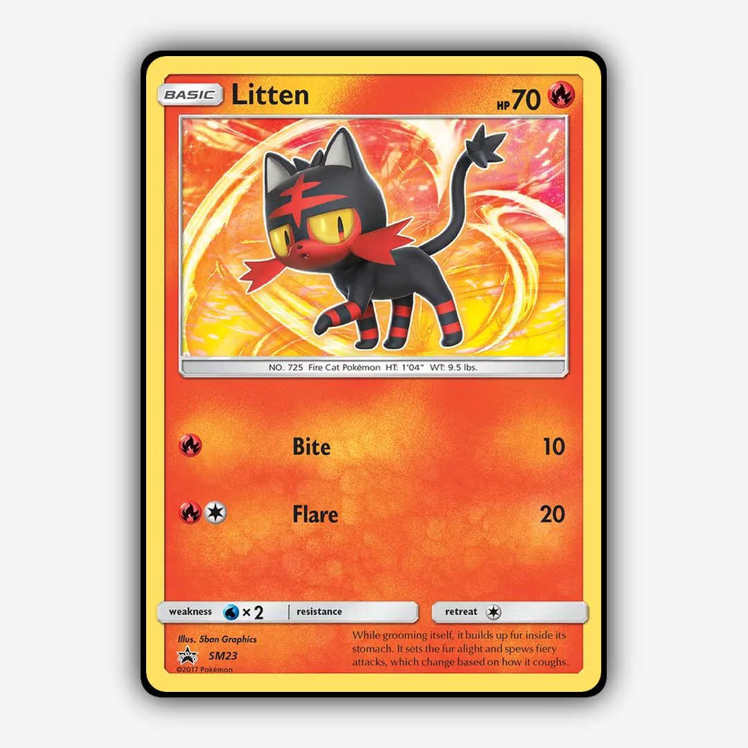 Litten #23 - SM Black Star Promos Set - Card Rug