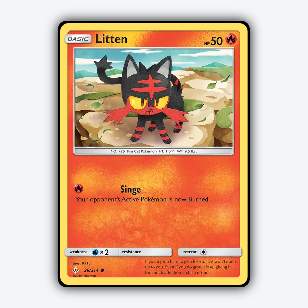 Litten 026/214 - Unbroken Bonds Set - Card Rug