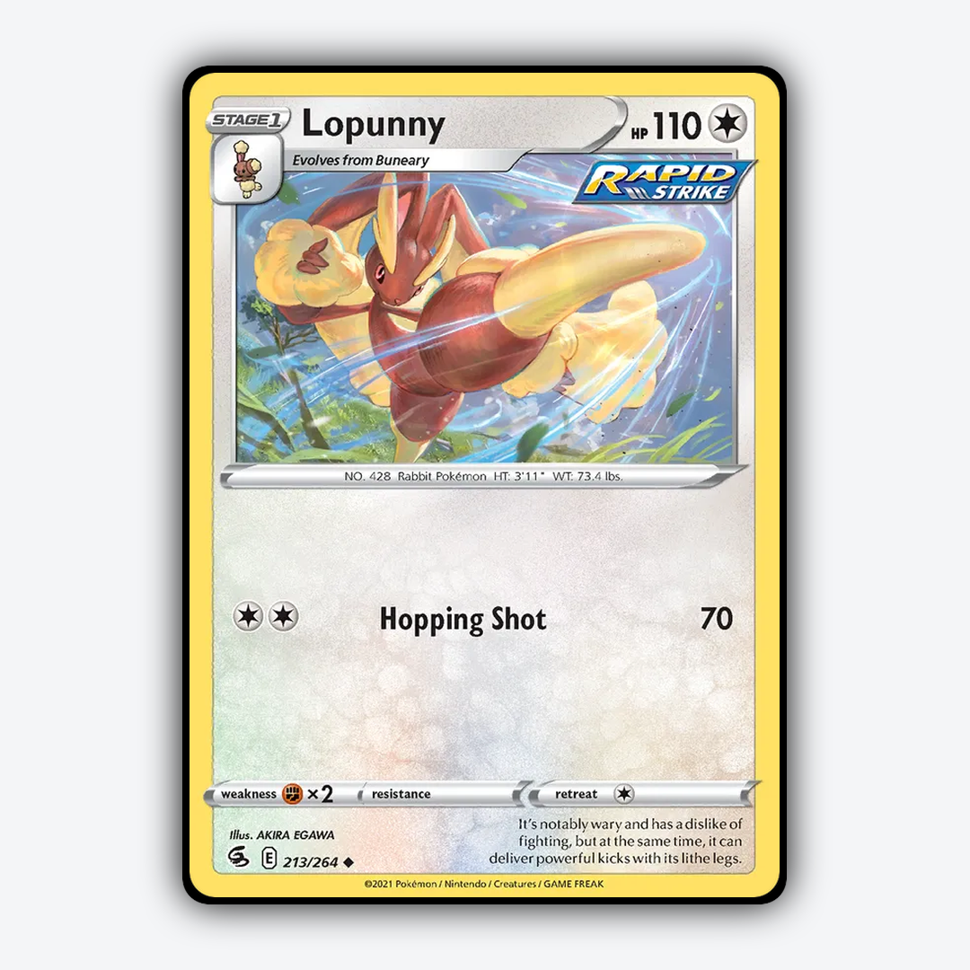 Lopunny 213/264 - Fusion Strike Set - Card Rug