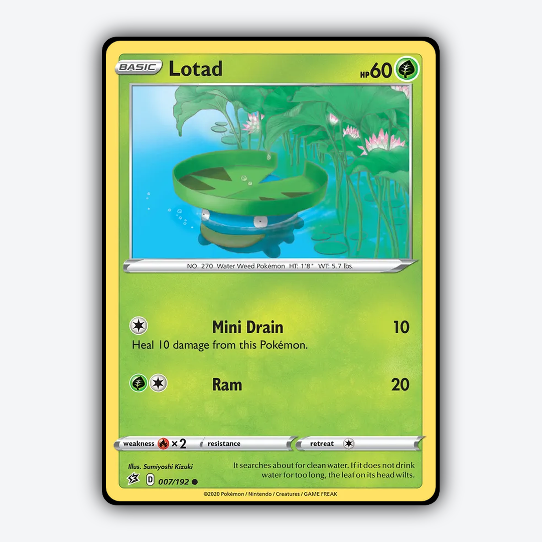 Lotad 007/192 - Rebel Clash Set - Card Rug