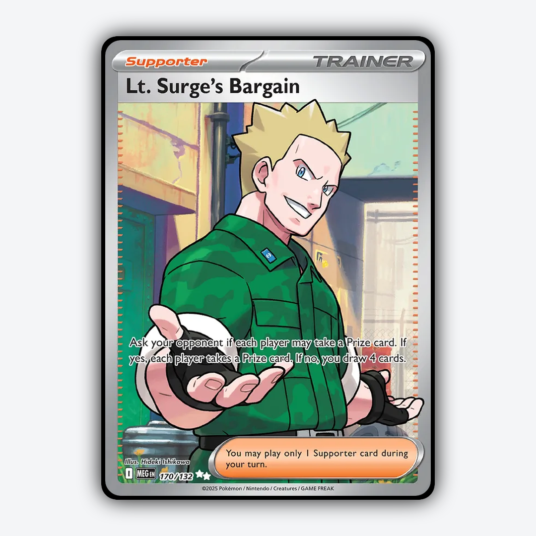 Lt. Surge's Bargain #170 - Mega Evolution Set - Card Rug