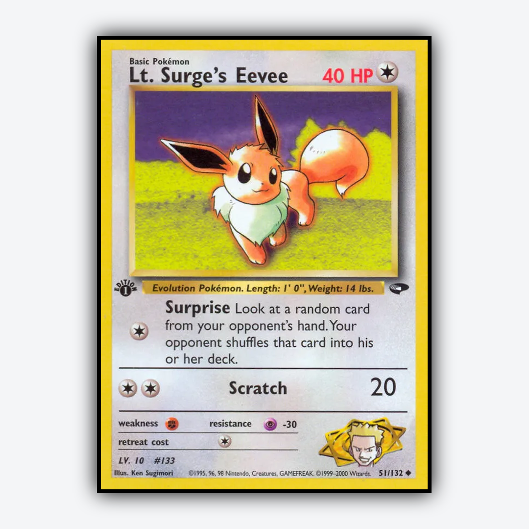 Lt. Surge's Eevee 051/132 - Gym Challenge Set - Card Rug