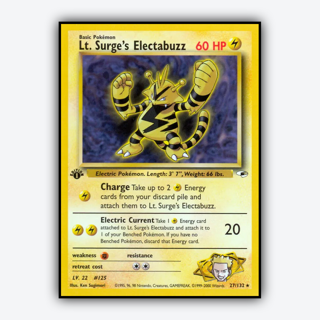Lt. Surge's Electabuzz 027/132 - Gym Heroes Set - Card Rug