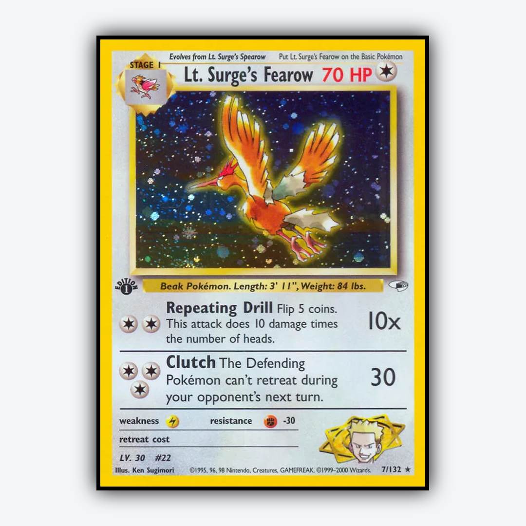 Lt. Surge's Fearow 007/132 - Gym Heroes Set - Card Rug