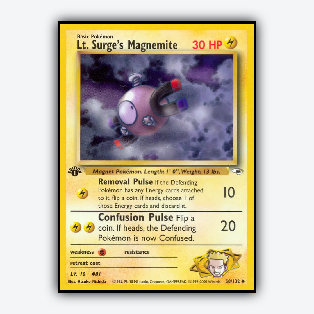 Lt. Surge's Magnemite 050/132 - Gym Heroes Set - Card Rug