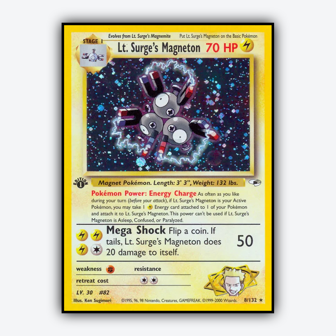 Lt. Surge's Magneton 008/132 - Gym Heroes Set - Card Rug