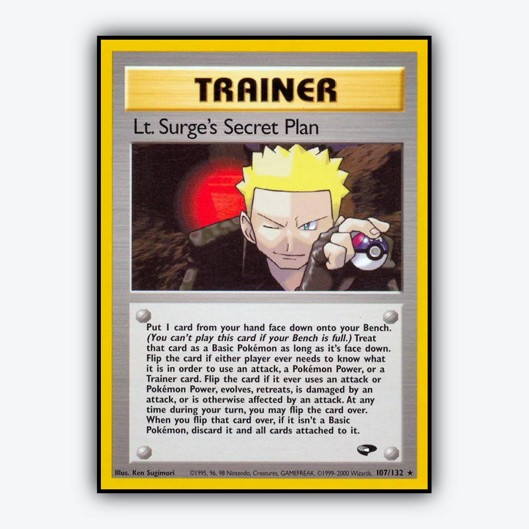Lt. Surge's Secret Plan 107/132 - Gym Challenge Set - Card Rug