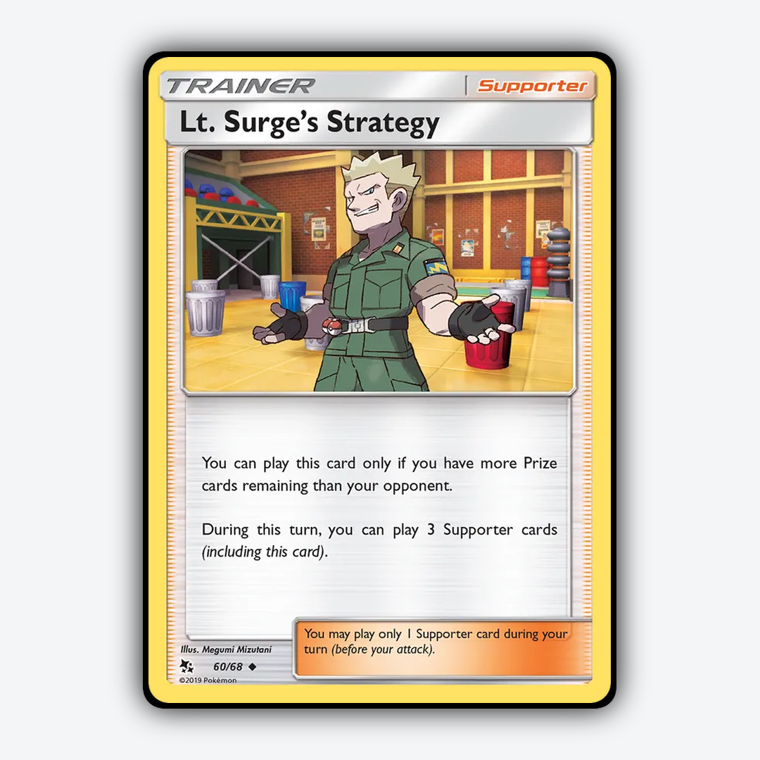 Lt. Surge's Strategy 060/68 - Hidden Fates Set - Card Rug