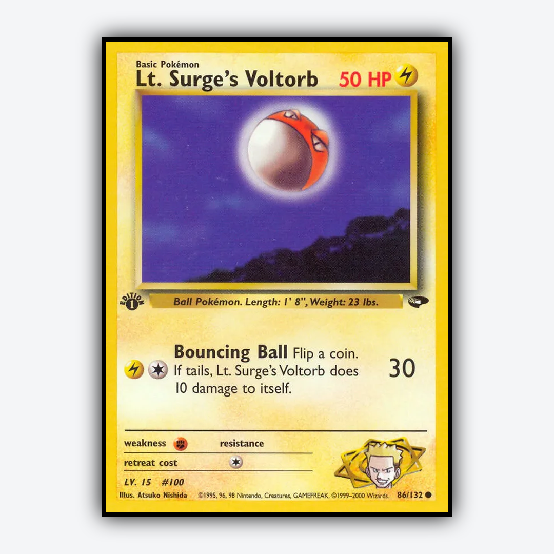 Lt. Surge's Voltorb 086/132 - Gym Challenge Set - Card Rug
