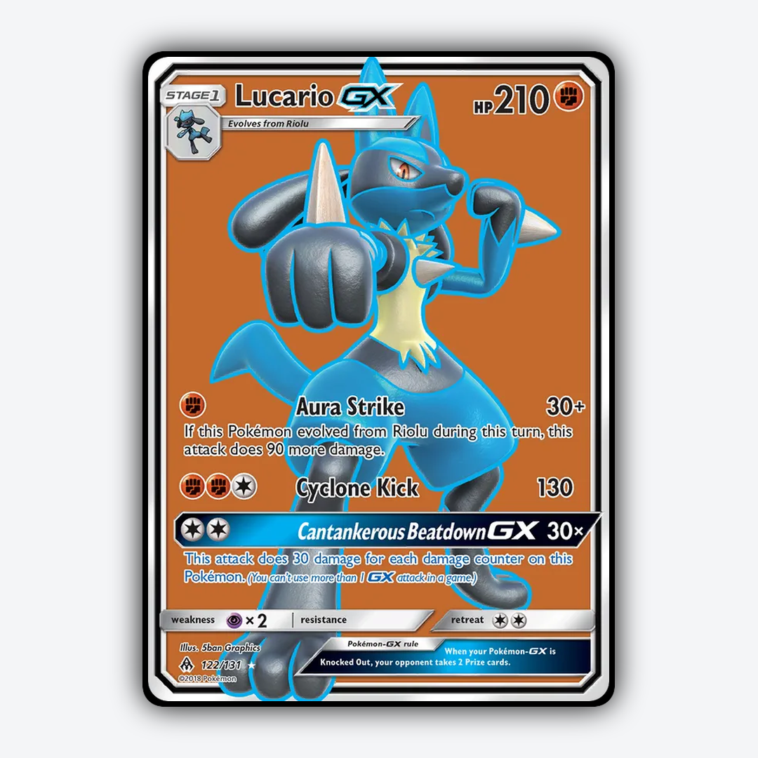 Lucario-GX 122/131 - Forbidden Light Set - Card Rug