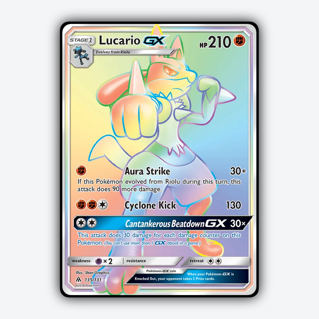 Lucario-GX 135/131 - Forbidden Light Set - Card Rug