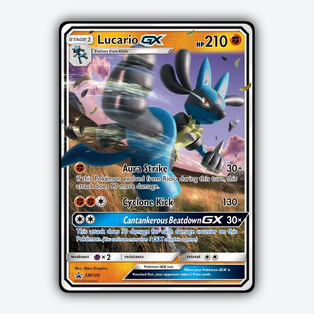 Lucario-GX #100 - SM Black Star Promos Set - Card Rug