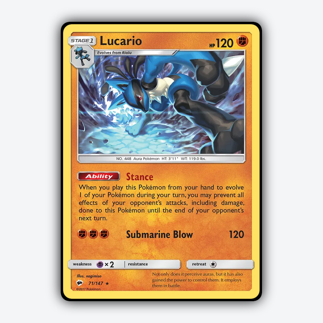 Lucario 071/147 - Burning Shadows Set - Card Rug