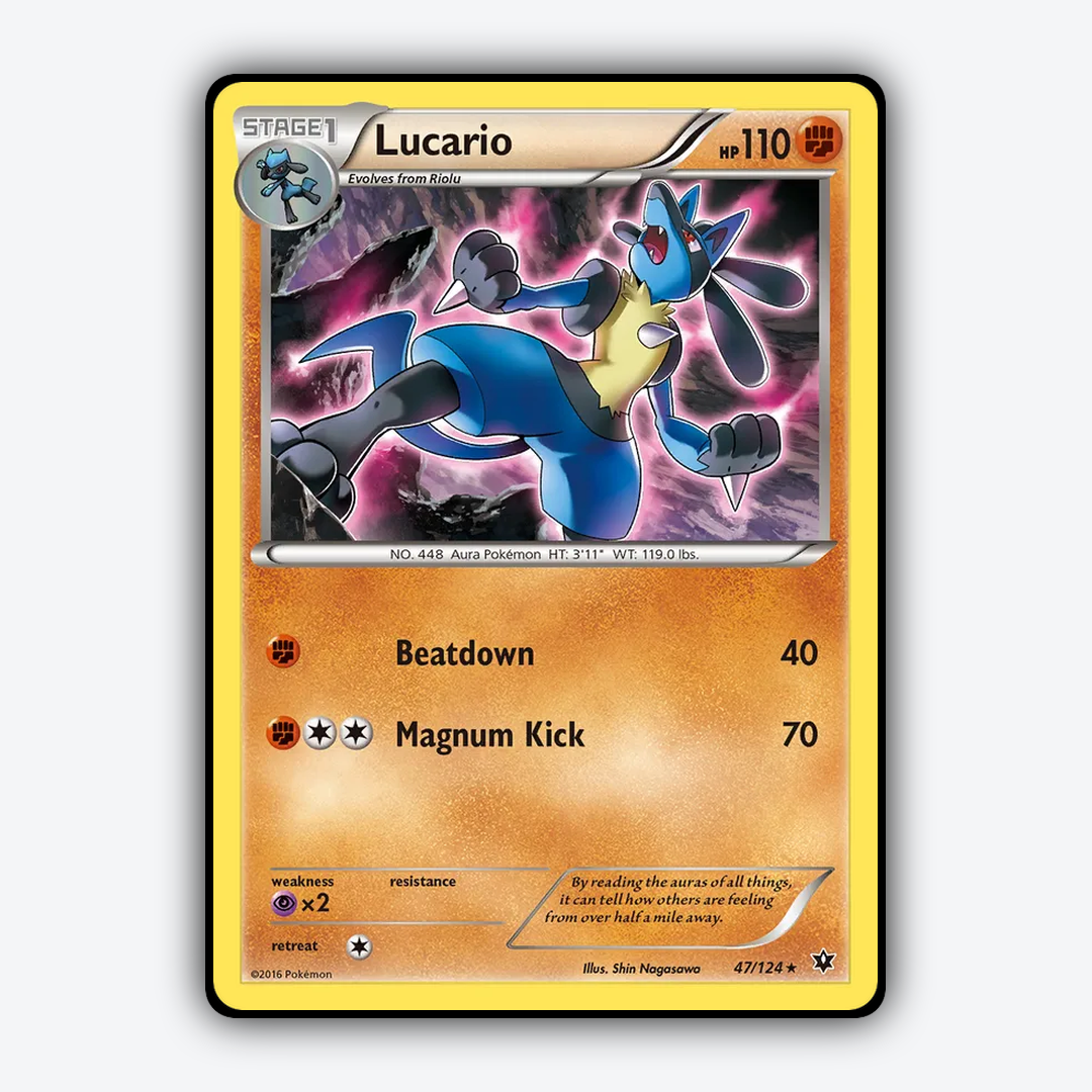 Lucario 047/124 - Fates Collide Set - Card Rug