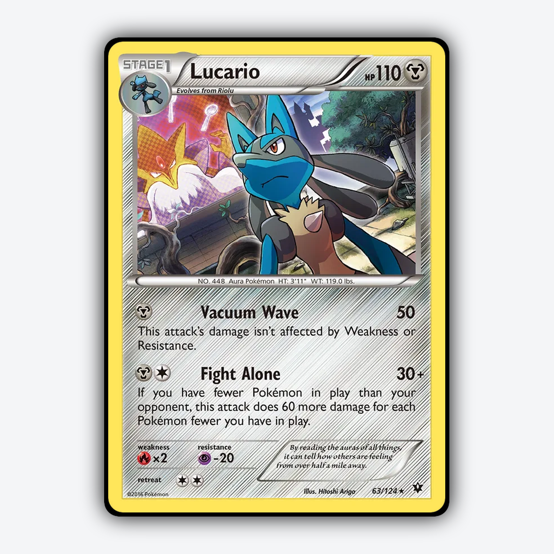 Lucario 063/124 - Fates Collide Set - Card Rug