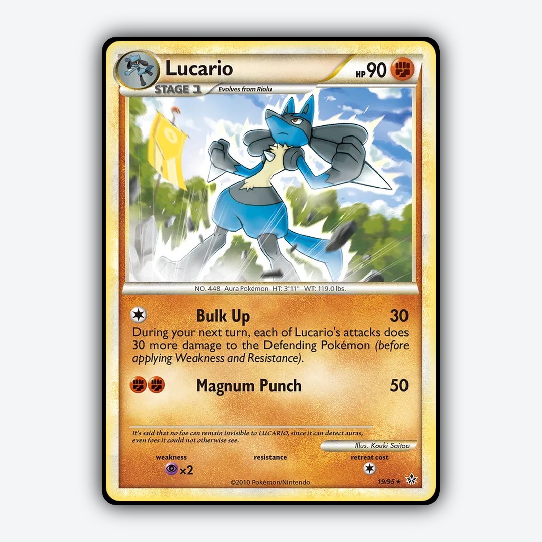Lucario 019/95 - HS—Unleashed Set - Card Rug