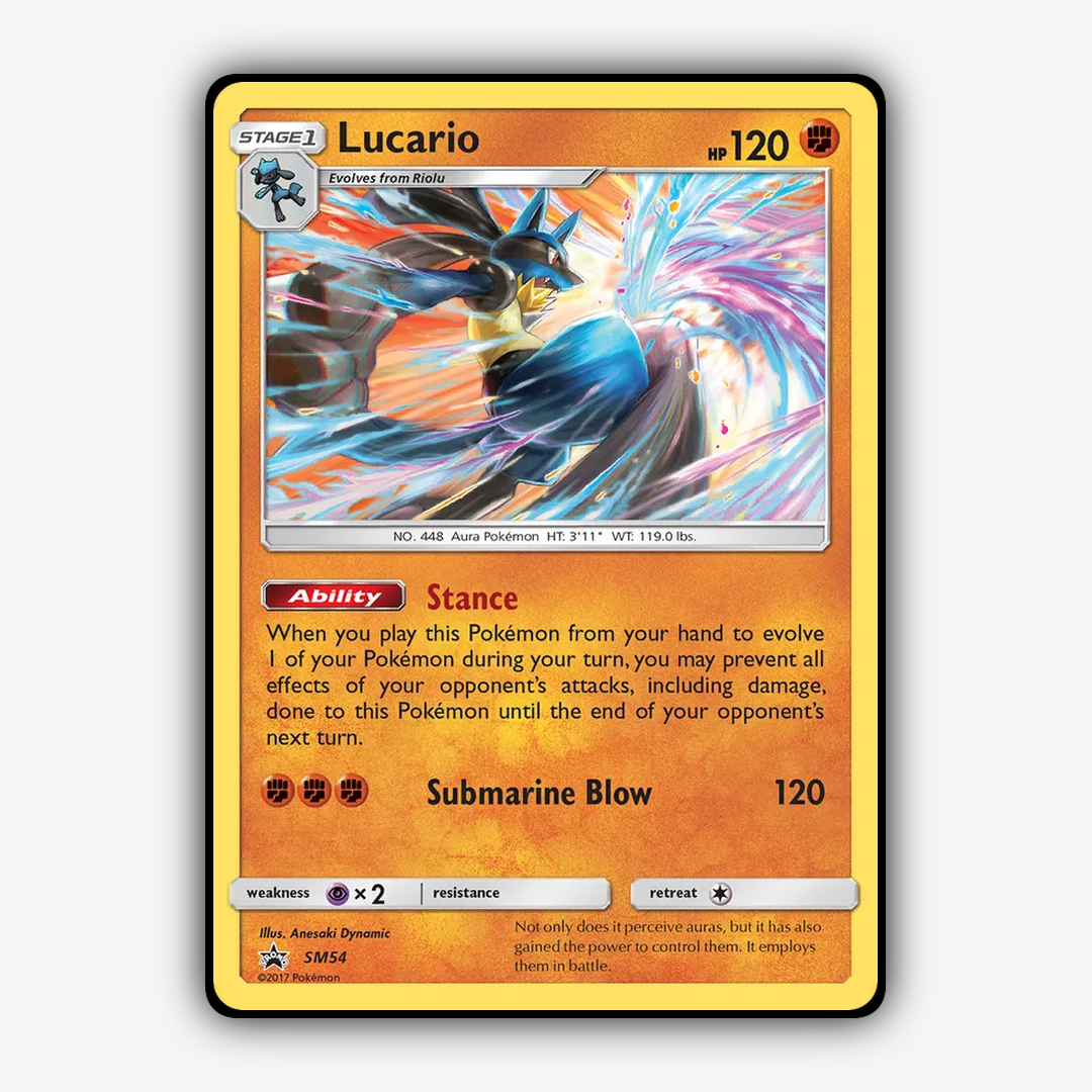 Lucario #54 - SM Black Star Promos Set - Card Rug