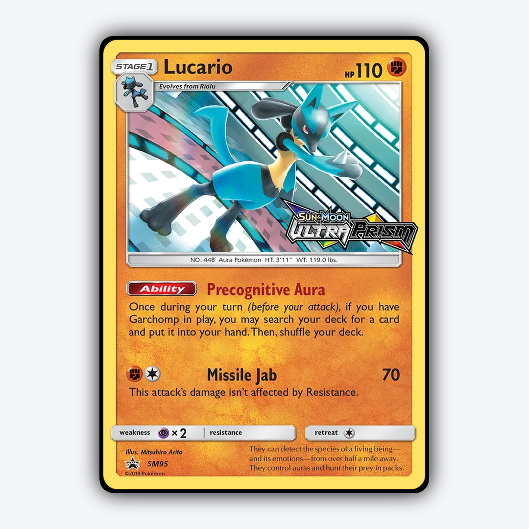 Lucario #95 - SM Black Star Promos Set - Card Rug