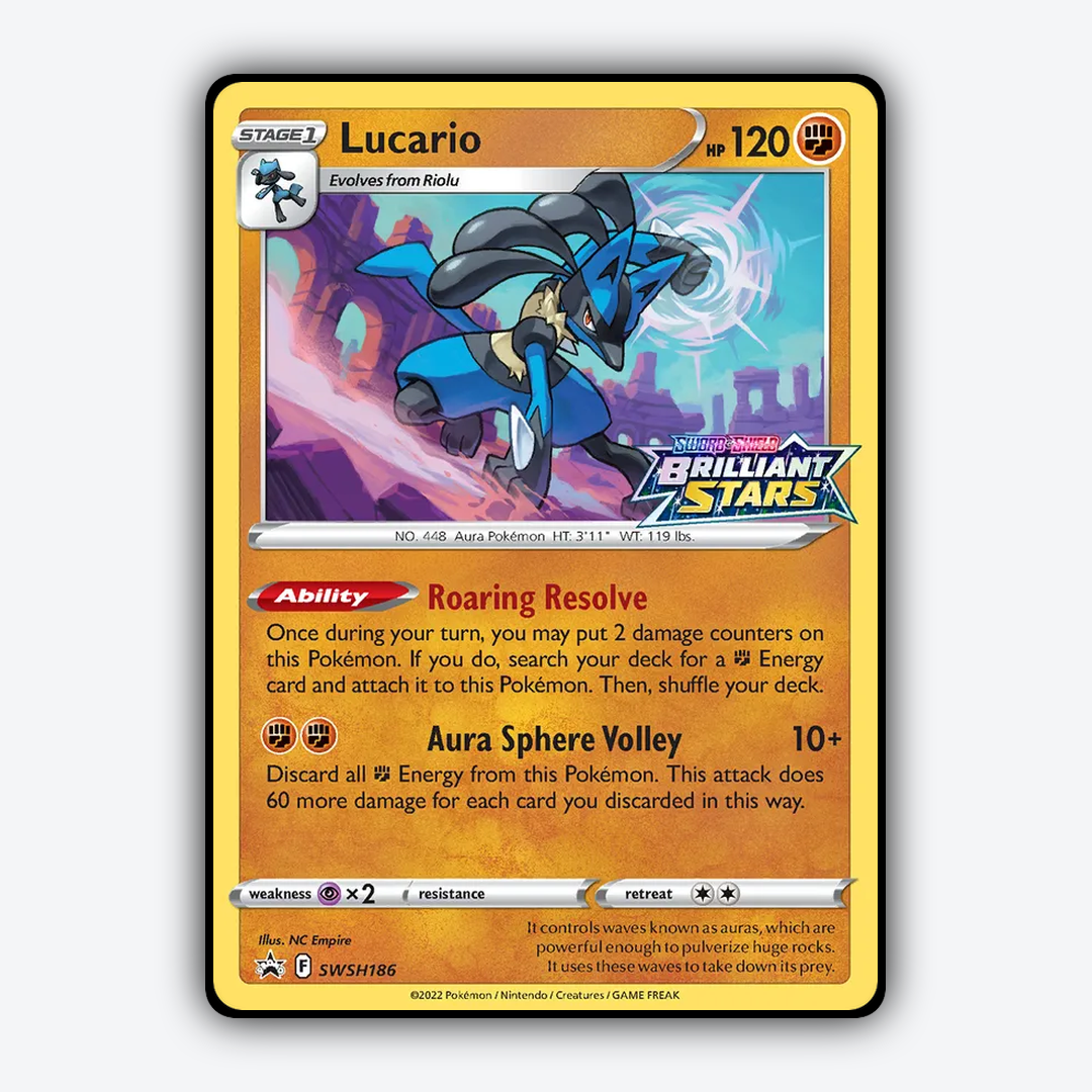 Lucario #186 - SWSH Black Star Promos Set - Card Rug