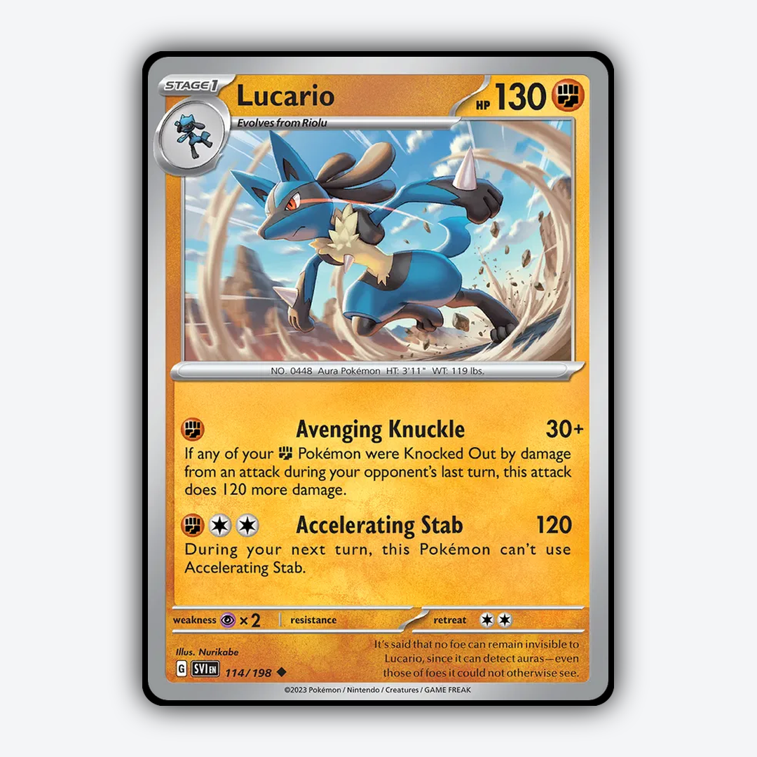 Lucario 114/198 - Scarlet & Violet Set - Card Rug