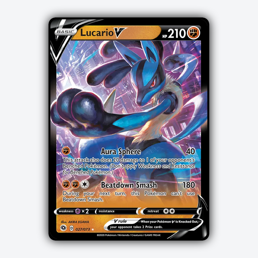 Lucario V 027/73 - Champion's Path Set - Card Rug