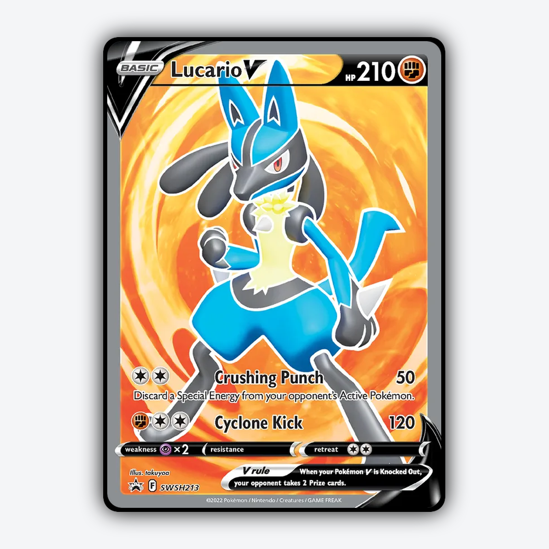 Lucario V #213 - SWSH Black Star Promos Set - Card Rug