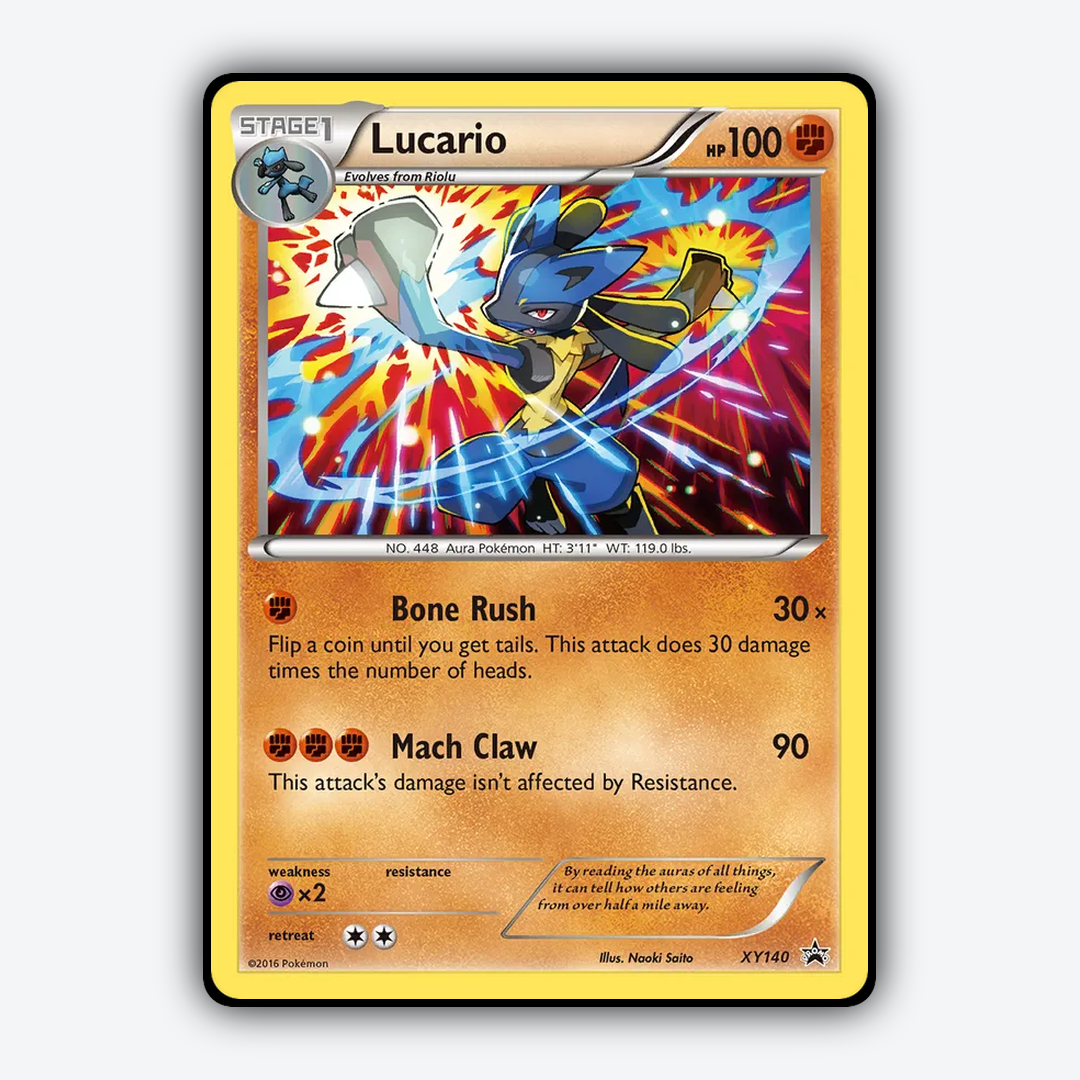 Lucario #140 - XY Black Star Promos Set - Card Rug