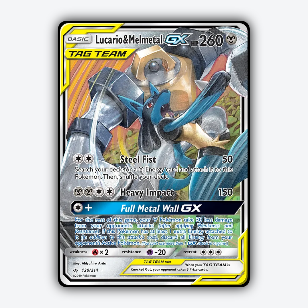 Lucario & Melmetal-GX 120/214 - Unbroken Bonds Set - Card Rug