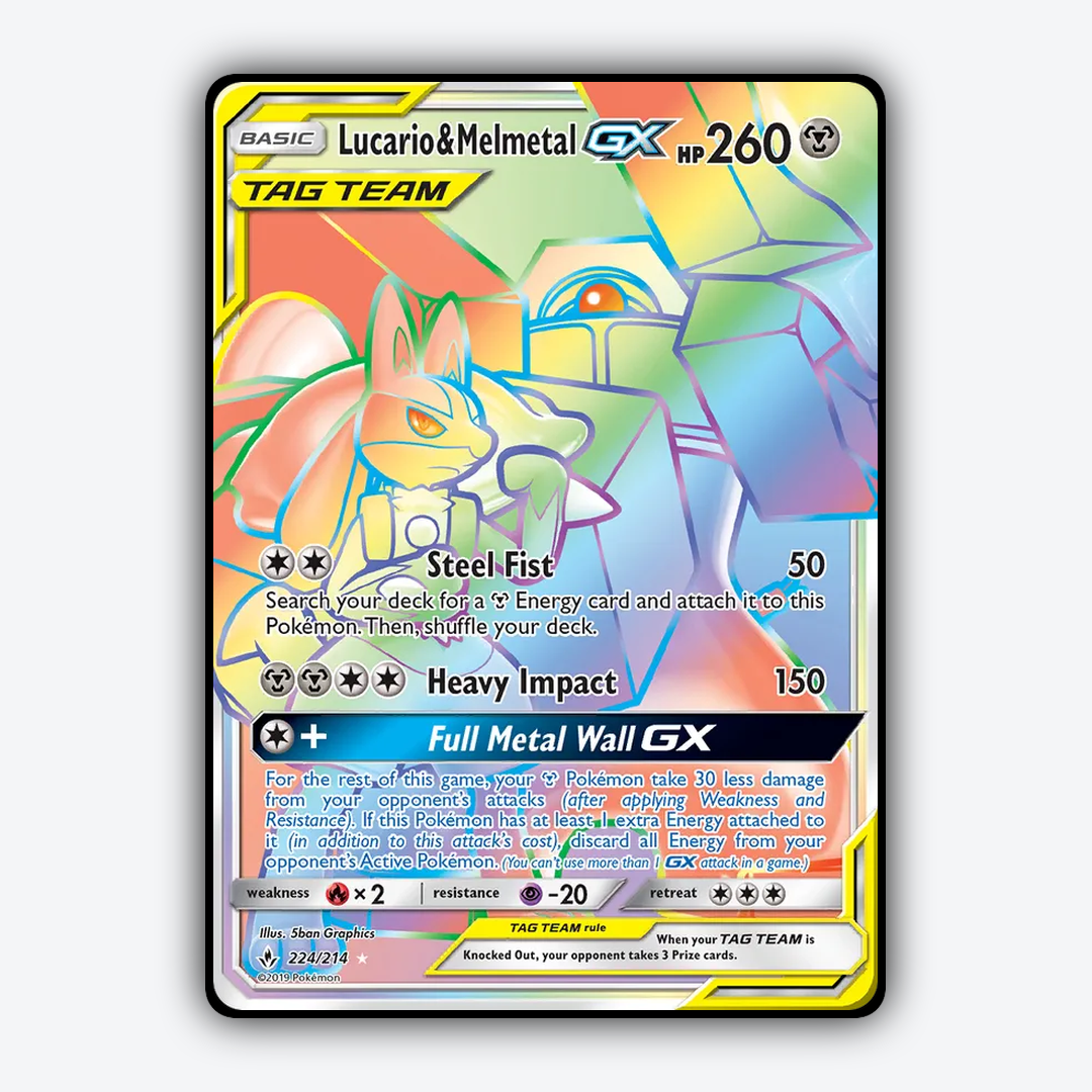 Lucario & Melmetal-GX 224/214 - Unbroken Bonds Set - Card Rug